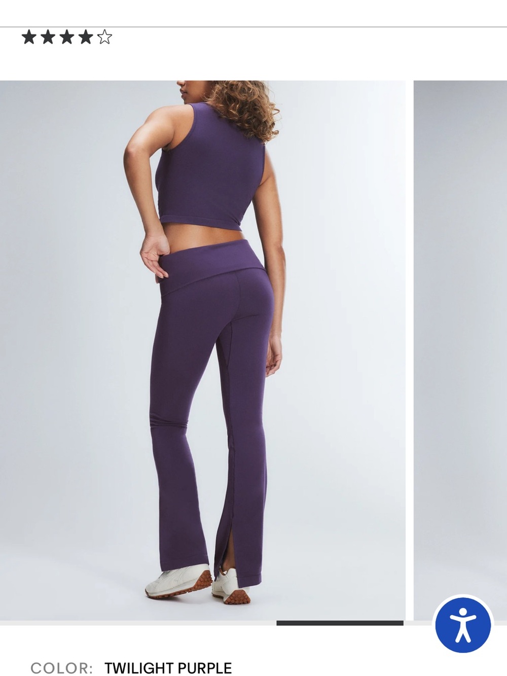 Savage X Fenty Twilight Purple Flare Leggings with Back Slit